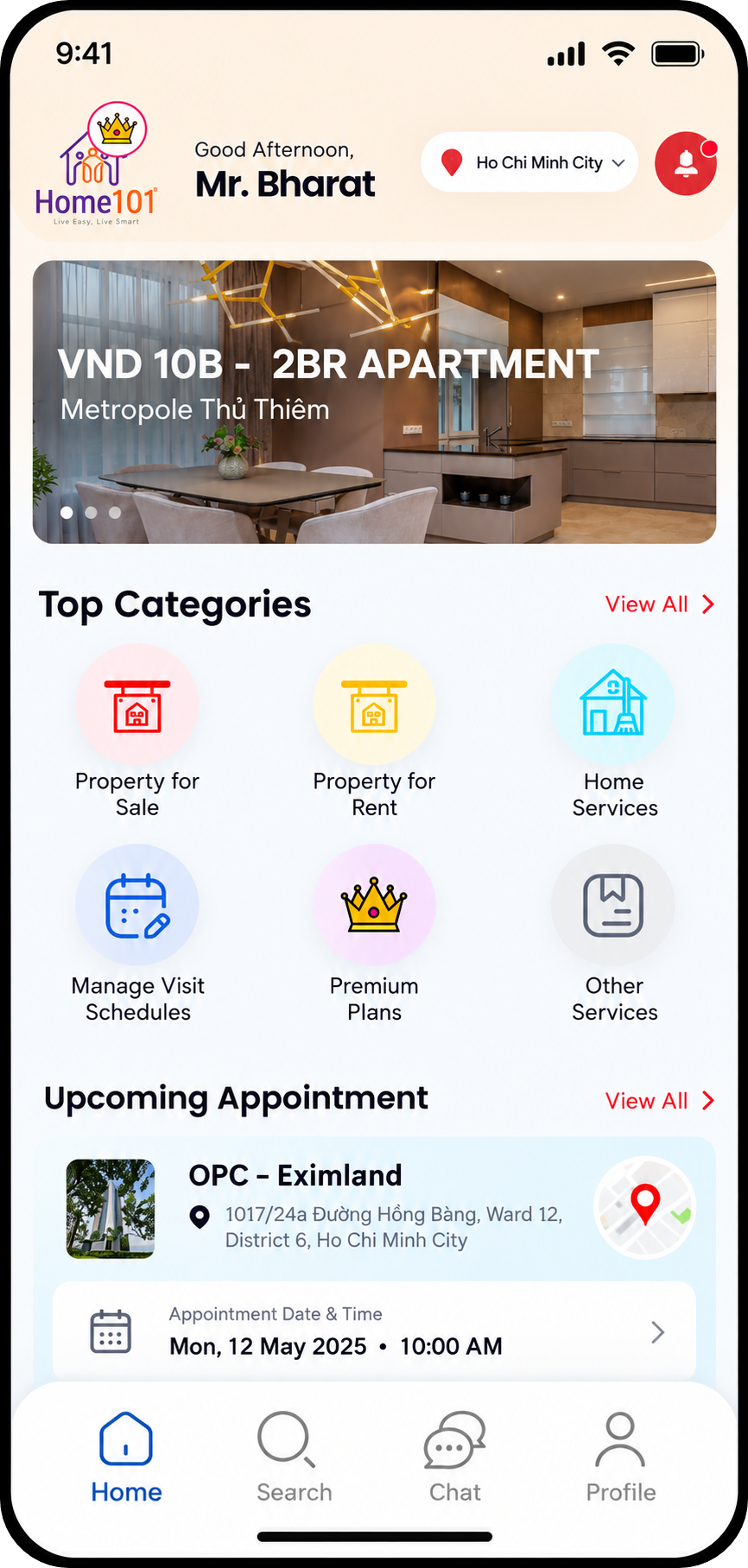 Home101 Real Estate App